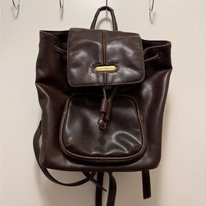 Liz Claiborne Chocolate Leather Backpack